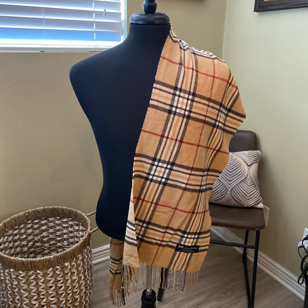 Plaid 100% Cashmere Scarf Made in Scotland